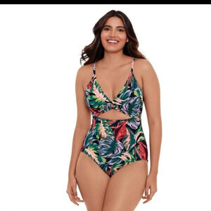 NWT Time and Tru Women's Size Small 4-6 O Ring One Piece Swimsuit